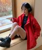 Generalidea [Pre-Release] Blouson Bomber Unisex Voluminoso [Rosso] / Gf1Ujp006