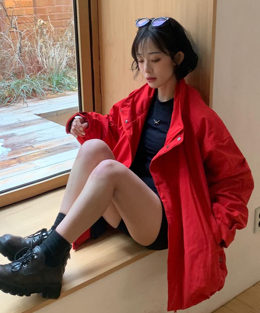 Generalidea [Pre-Release] Blouson Bomber Unisex Voluminoso [Rosso] / Gf1Ujp006