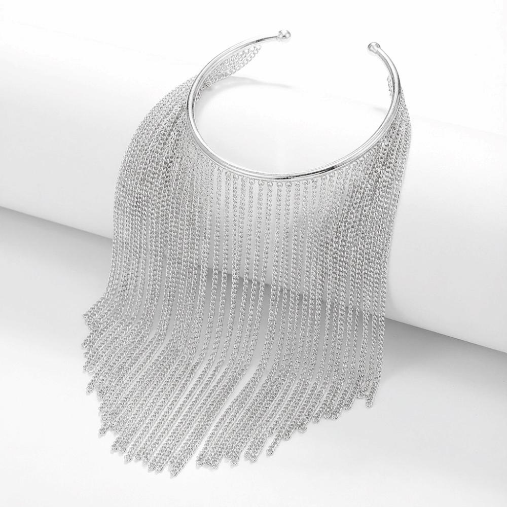 Adjustable Fringe Arm Cuff Bangle Zinc Zinc Alloy Open Upper Arm Chain Jewelry Tassels Armband  Party