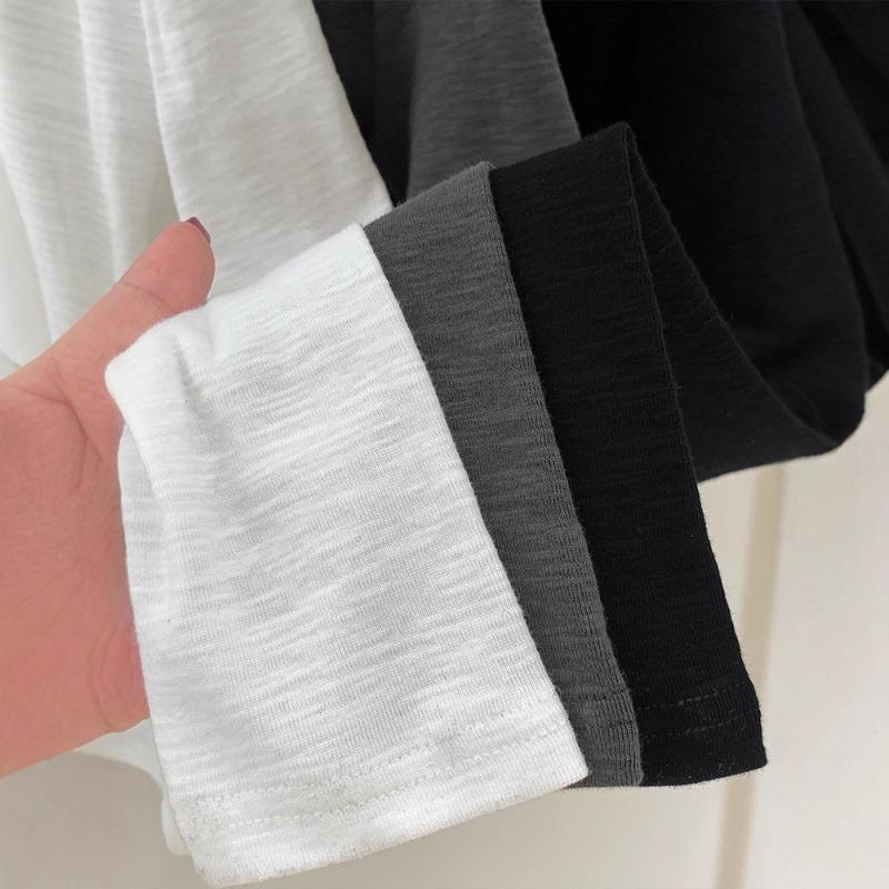 Collar knitted base women's early autumn solid color niche design sense with soft waxy temperament casual top