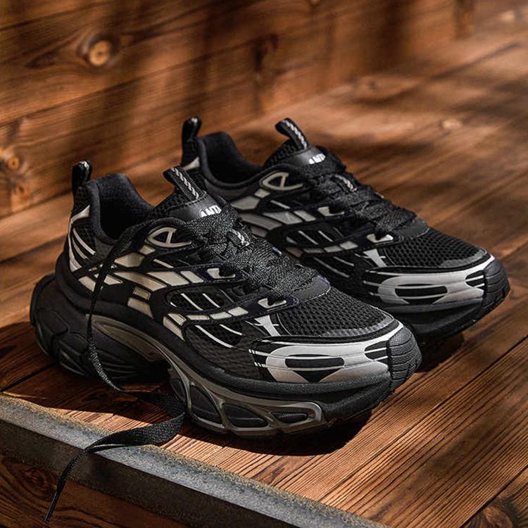 Anta Fuyiao Comfortable Versatile Non-Slip Wear-Resistant Low-Top Casual Shoes Men sneaker Black Silver 112518899-2