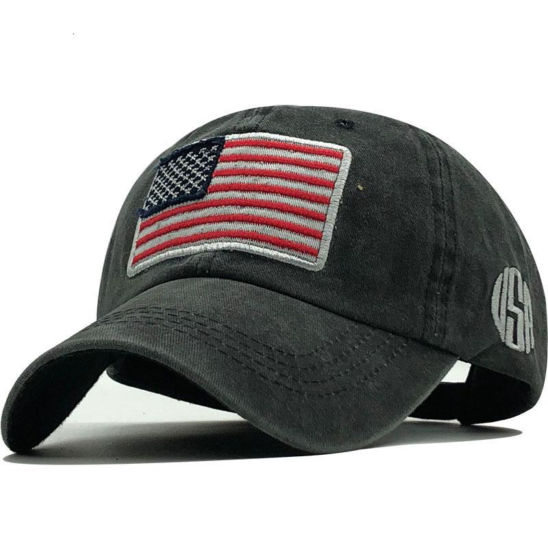 Fishing Hat Washed Old Letter Baseball Cap Versatile Trendy Men Women American Flag Pure Cotton Hat