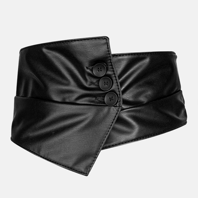 2025 New Black Waistband Dress Decorative Waistband Elastic Fashion Shirt Suit Elastic Women s Wide Waistband 75cm