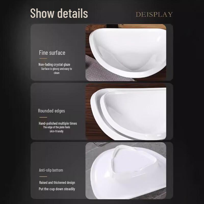 Jiubing Melamine White European Style Serving Dishes