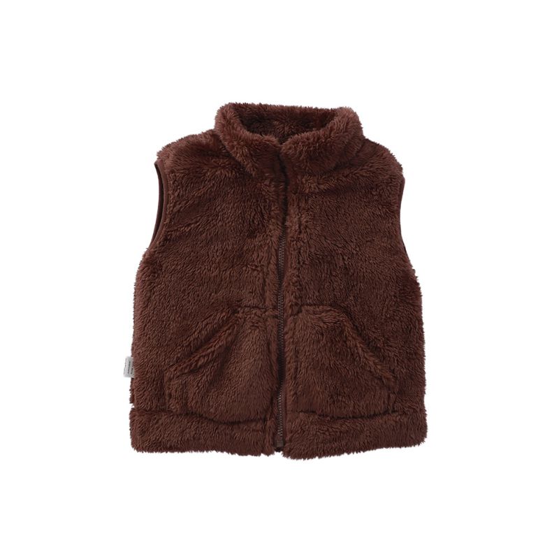 1-5 Years Kids Warm Fleece Vest Sleeveless Button Top
