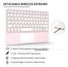 Samsung S10 Lite/S9 FE Tablet Case with 360° Rotating Magnetic Leather Cover and Wireless Bluetooth Keyboard
