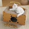 Double-Layer Cat Head Sofa Cat Bed with Scratch Board