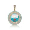 European & American Hip-Hop Football Club Badge Pendant with Colorful Drip Oil - Fan Commemorative Medal Necklace