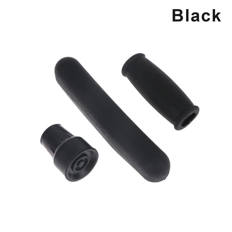 

3Pcs Crutch Accessory Kit Pads Replacement, Anti Slip Rubber Underarm Cushions, Hand Grips, And Crutches Tips Feet Caps чёрный