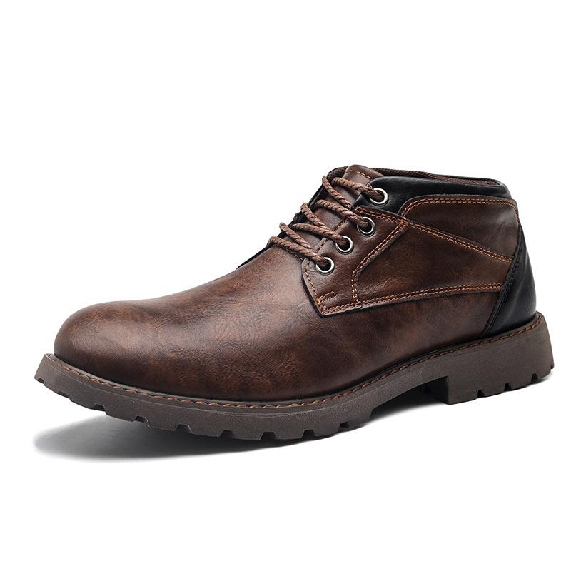 New Martin boots men's tooling boots autumn high-top shoes men's British style short boots retro casual leather boots