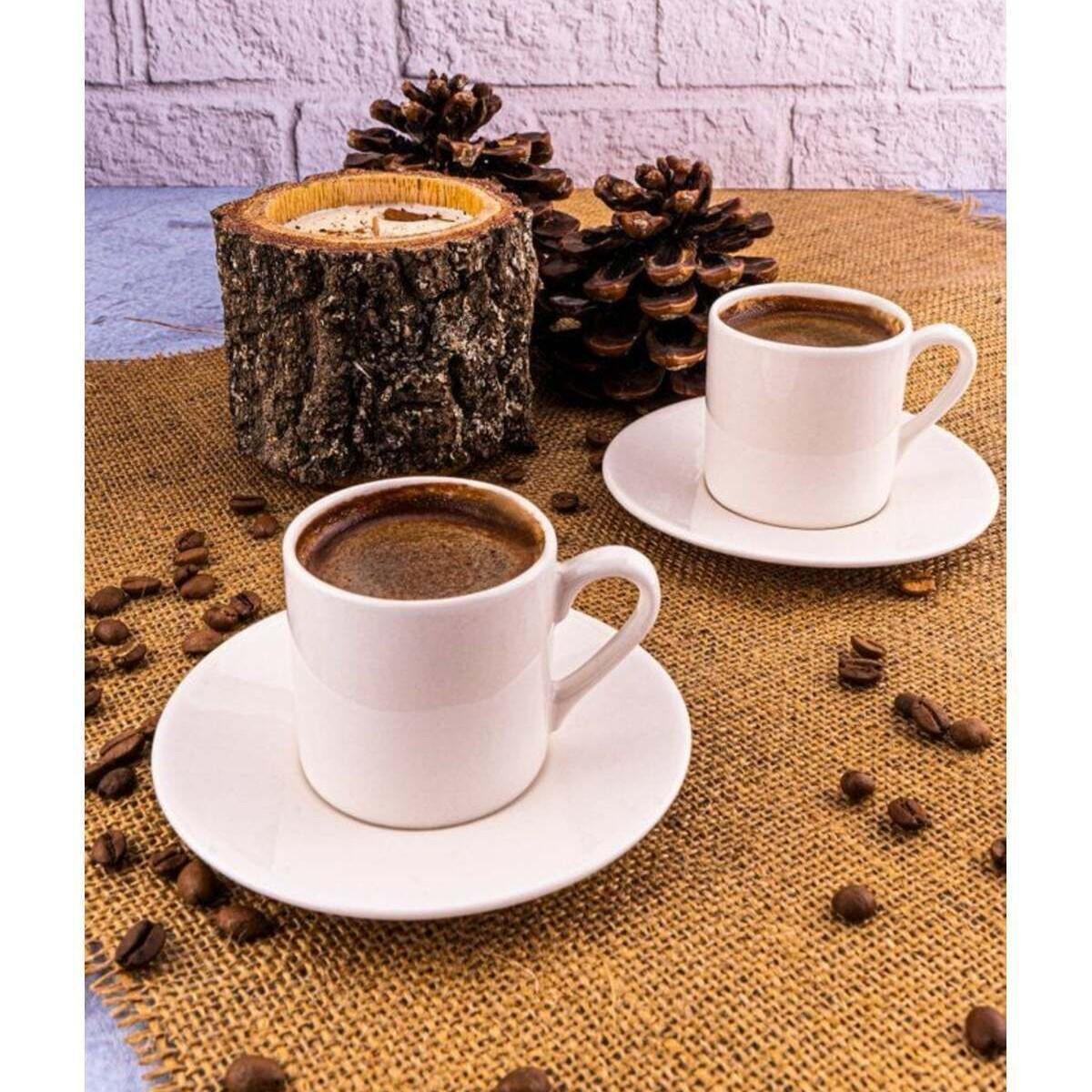 

Set of 6 Coffee Cups, White Porcelain Cup Set Standart белый