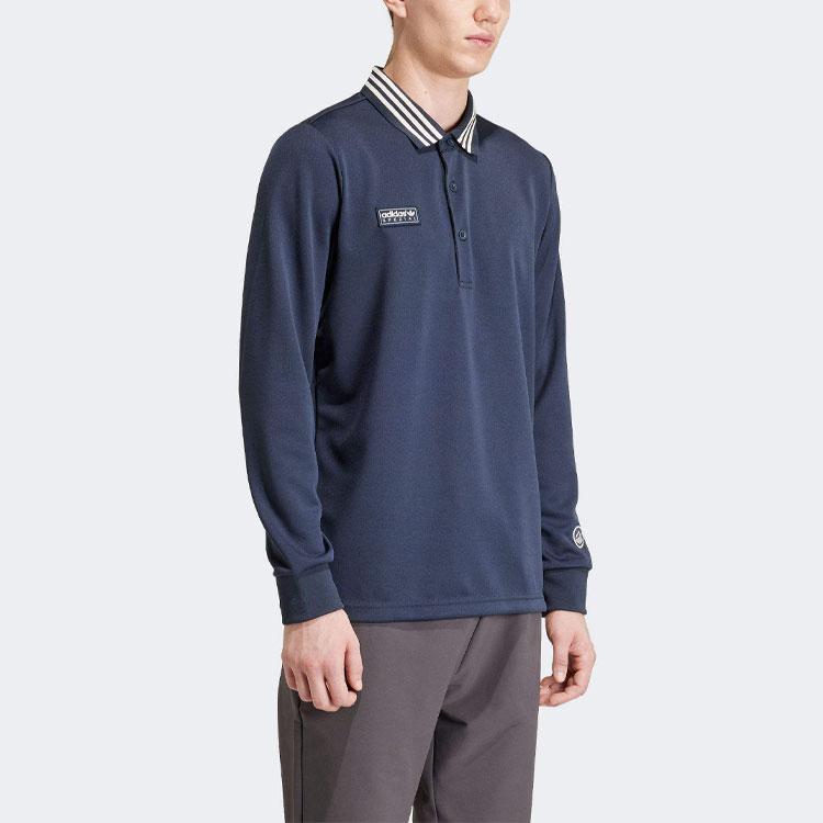 adidas Originals Spezial Long Sleeve Polo Shirt Night Navy IN6759