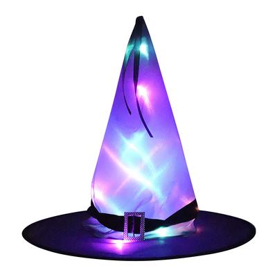 LED Halloween Blinklicht Hexenhut Sternenhimmel Geisterfest Verkleiden Leuchtende Elfengeisterhut Lampe Wohndekoration Hängende Laterne