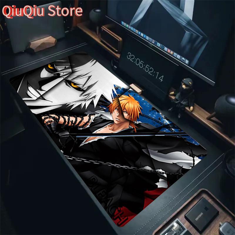 HD Anime Mauspads XXL Bleach Mauspads Kurosaki Ichigo Große Computer-Mausmatten Gummi Manga Schreibtischmatten 40x90CM Große Laptop-Matten