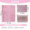 Flannel Travel Blanket Pillow Set Airplane Solid Color 110x150cm 350g All Season Use