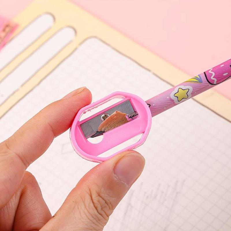 Set Papetărie de Desene Animate Drăguț Labubu în Geantă Creion Riglă Radieră Ascuțitoare Capac pentru Creion Costum Studenți Școală Rechizite de Studiu Cadouri