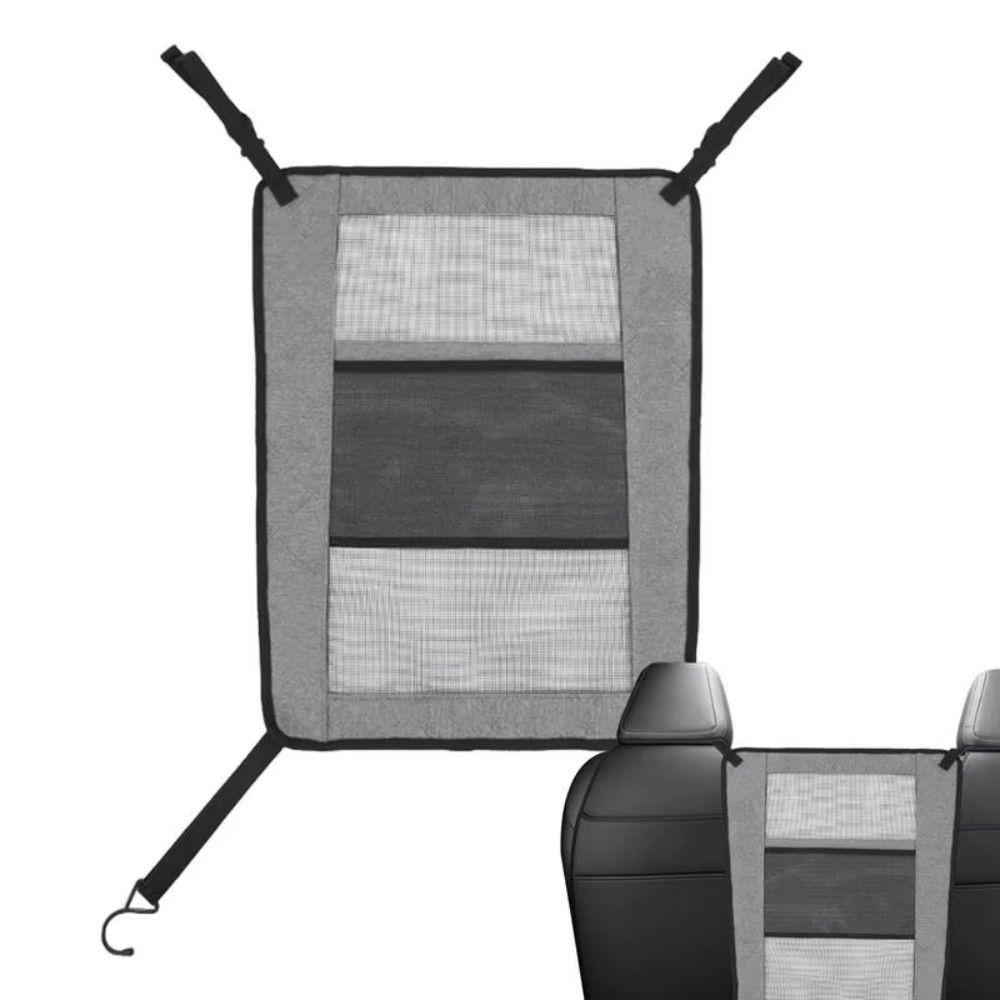 Elastic Car Seat Storage Net Mesh Bag Car Seat Organizer Pet Safety Isolation Net Rear Seat