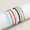 7 Stück Damen-Armbänder mit Perlen, buntem Schmuck, elastischen Kontrastfarben, Perlen, Fußkettchen, Armbänder für den Strand