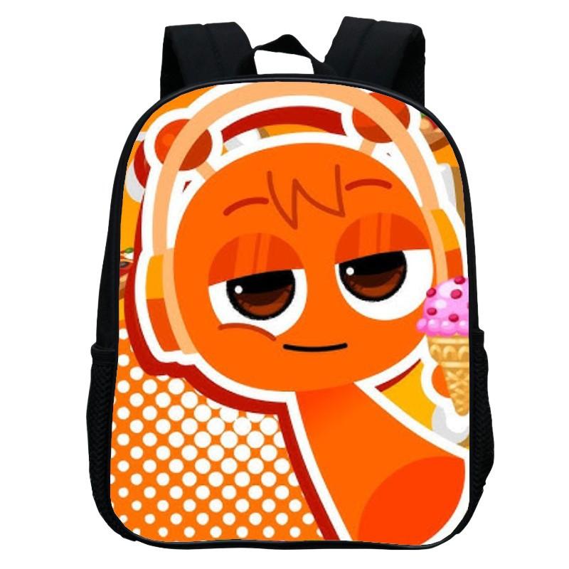 Printed Rhythm Box Kindergarten Bag, Cartoon Sprunki 12-Inch Backpack Lightweight Boys And Girls