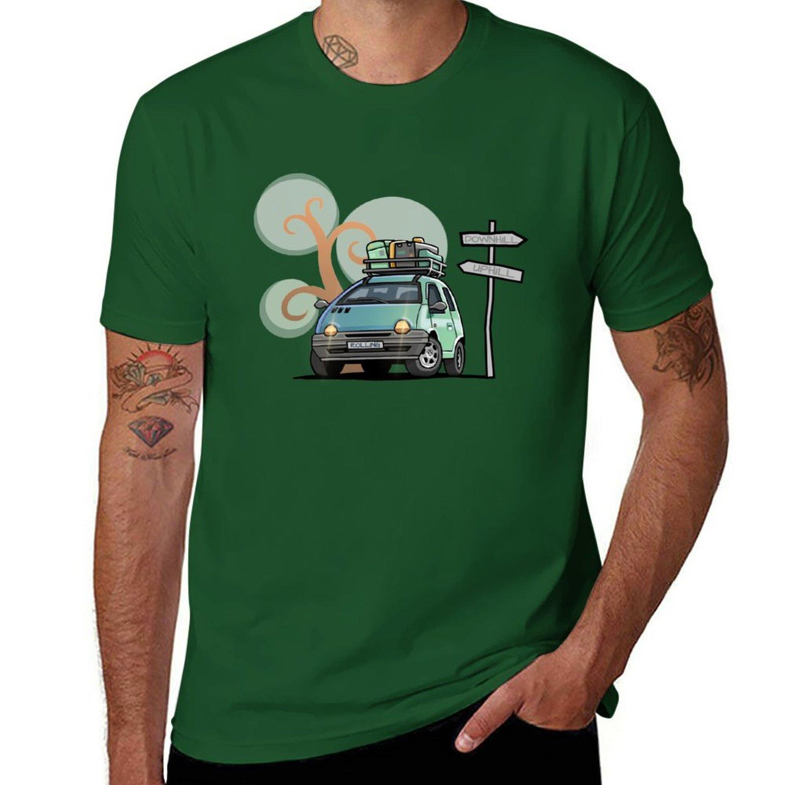 GUOYAN TOP Nieuw ROLLING TWINGO T-shirt voor jongens, witte t-shirts, sneldrogend shirt, heren Champion t-shirts L