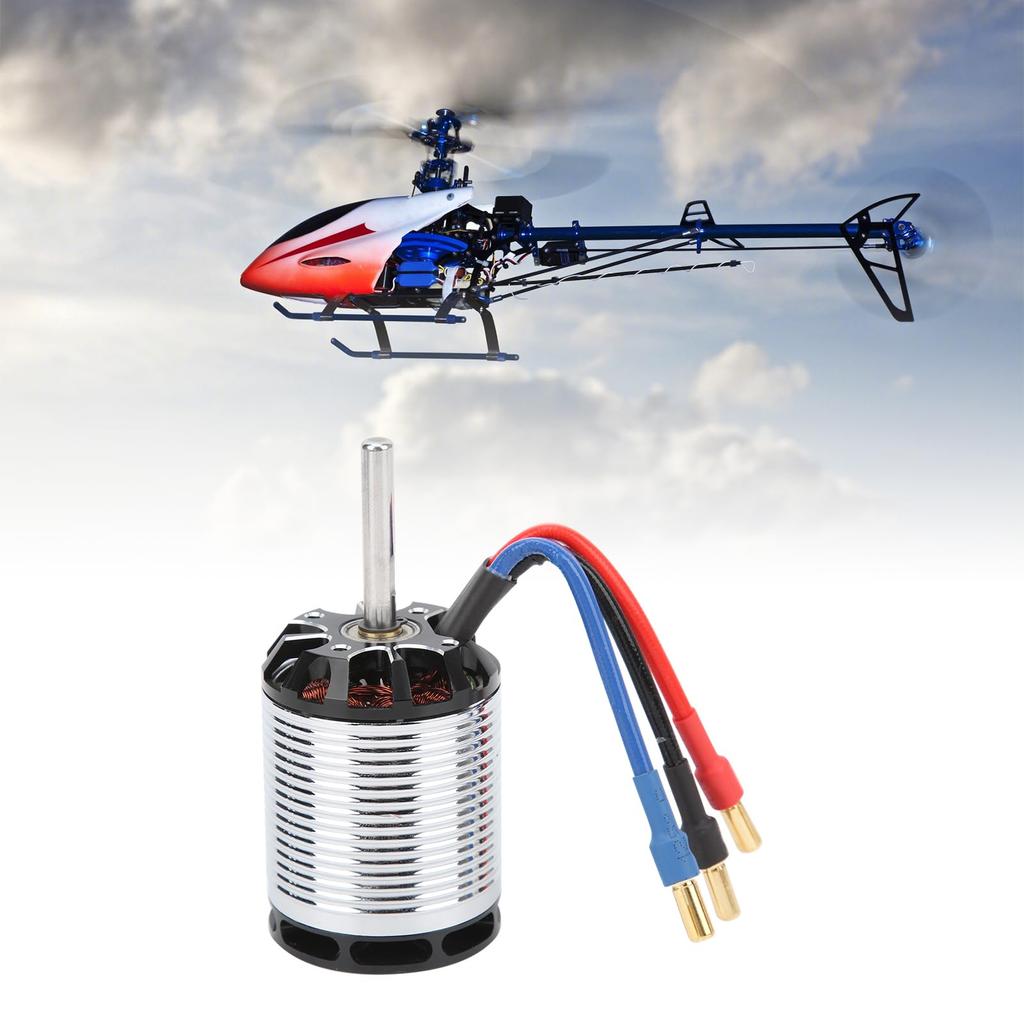 Jiawu H550 Brushless Motor, RC Helicopter Accessories Aluminum Alloy H550 3538 1220KV Brushless Motor with Copper Tube for 550 RC Helicopter