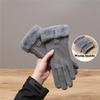 Thick Plush Touchscreen Gloves Windproof Windproof Driving Gloves Winter Warm Gloves  For Women