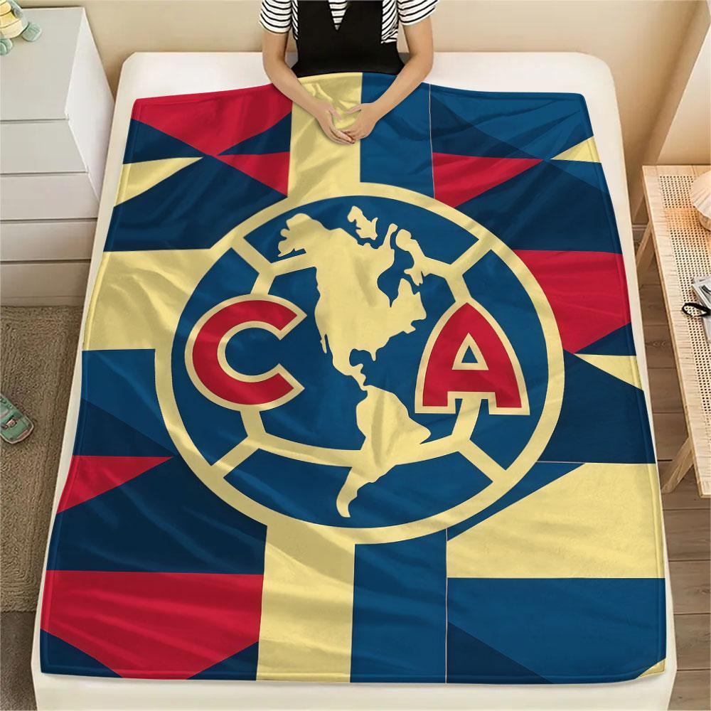 1PC Club America Patterned Flannel Blanket Suitable For All Seasons for Home Decor Warmth and Comfort Gifts Holiday Present