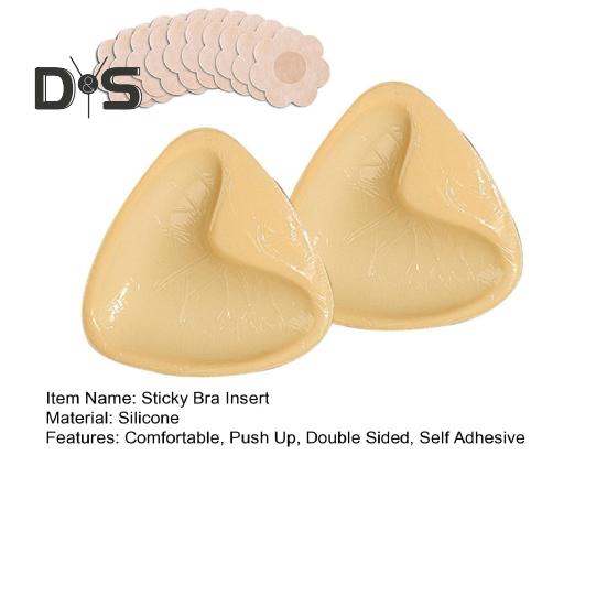 Oboustranné lepící vložky do podprsenky Opakovaně použitelné samolepicí vycpávky do podprsenky push Up Neviditelná vložka do podprsenky pro plavky, sportovní plavky, bez ramínek