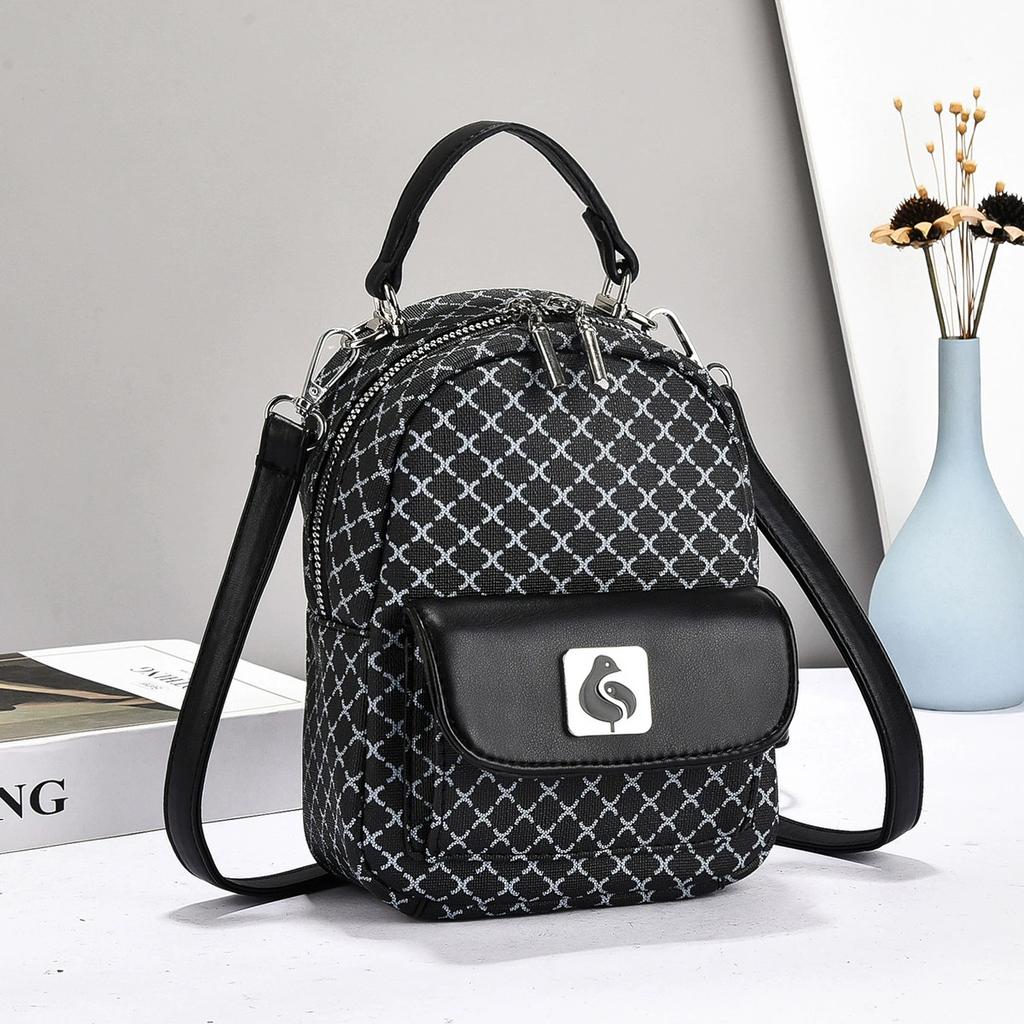 Women's Metallic Quilted Mini Backpack, 3-in-1 Convertible Crossbody Shoulder Bag, PU Leather Trendy Handbag for Daily Use