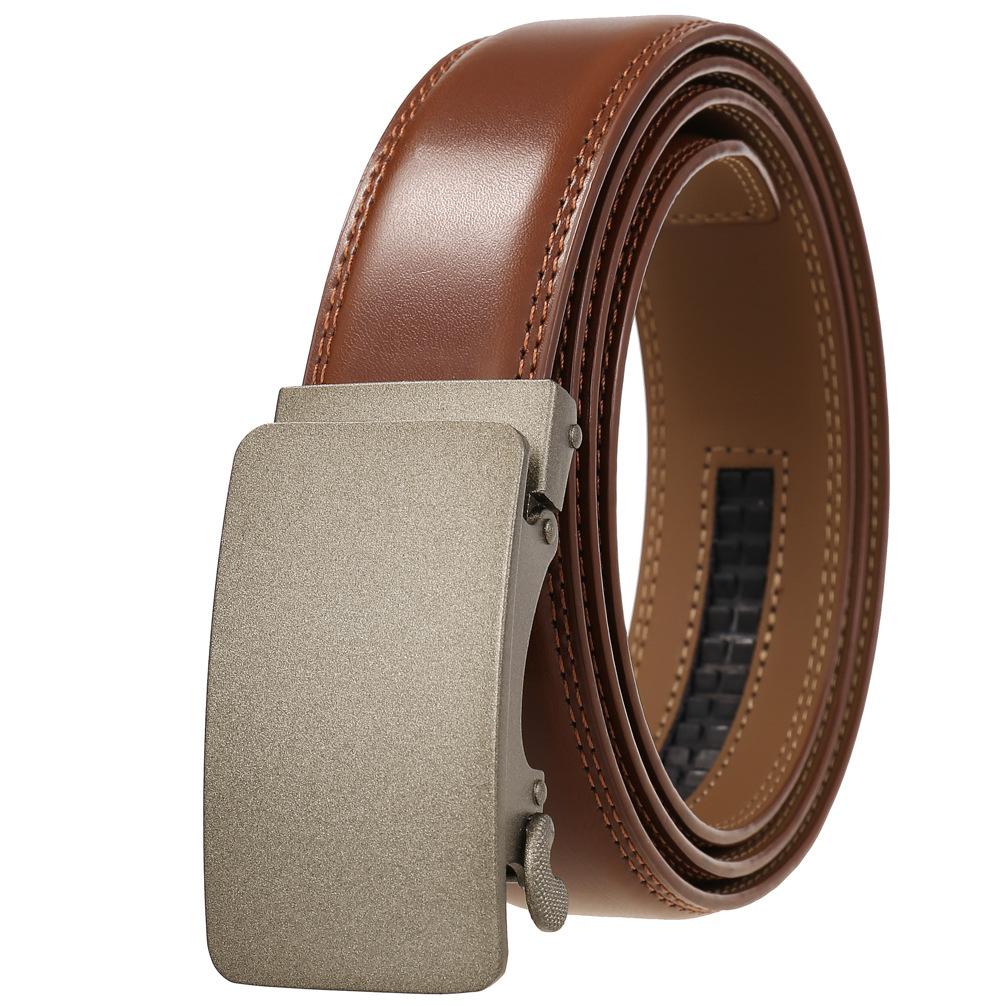 1Pcs Automatic Buckle Belt, Cowhide Men'S Belt, Fashion Belt, Belt Ly36-0101-1
