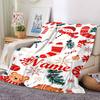 Custom Name Christmas Theme Printed Blanket - Perfect for Couch, Bed, Travel & Outdoor Use | Machine Washable, Cozy & Durable.