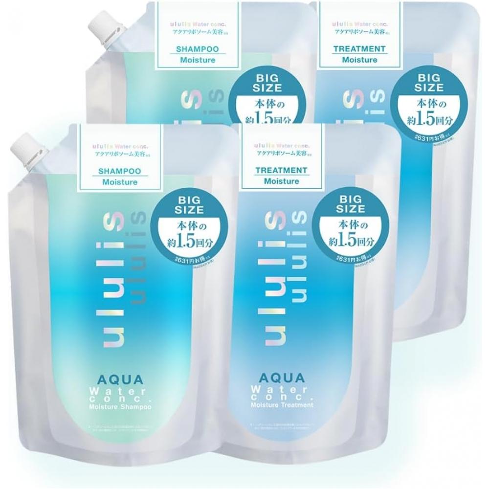Ululis Refill 4 Piece Set Shampoo Treatment Refill 280ml 280g Ululis Refill Aquq 4 Pcs Aquq 4 Pcs