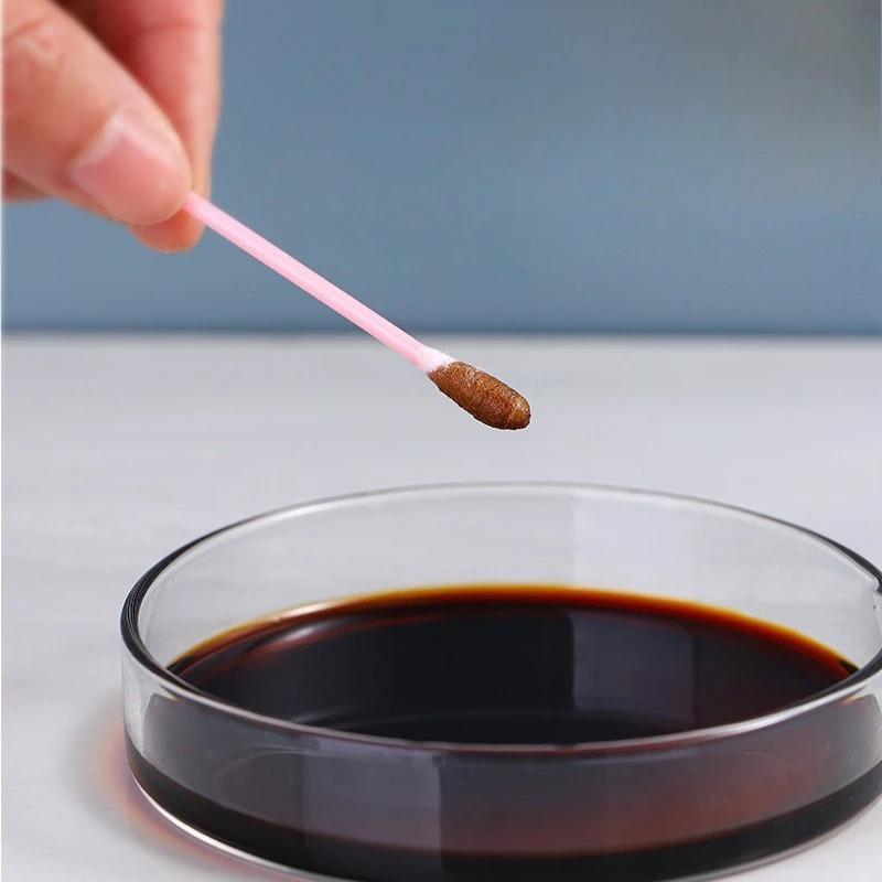 100Pcs Dual-Head 2-In-1 Cotton Swabs Ear Cleaning Make Up Remover Pads Soft Bristle Ear Scoops for Safe Ear Care Gifts