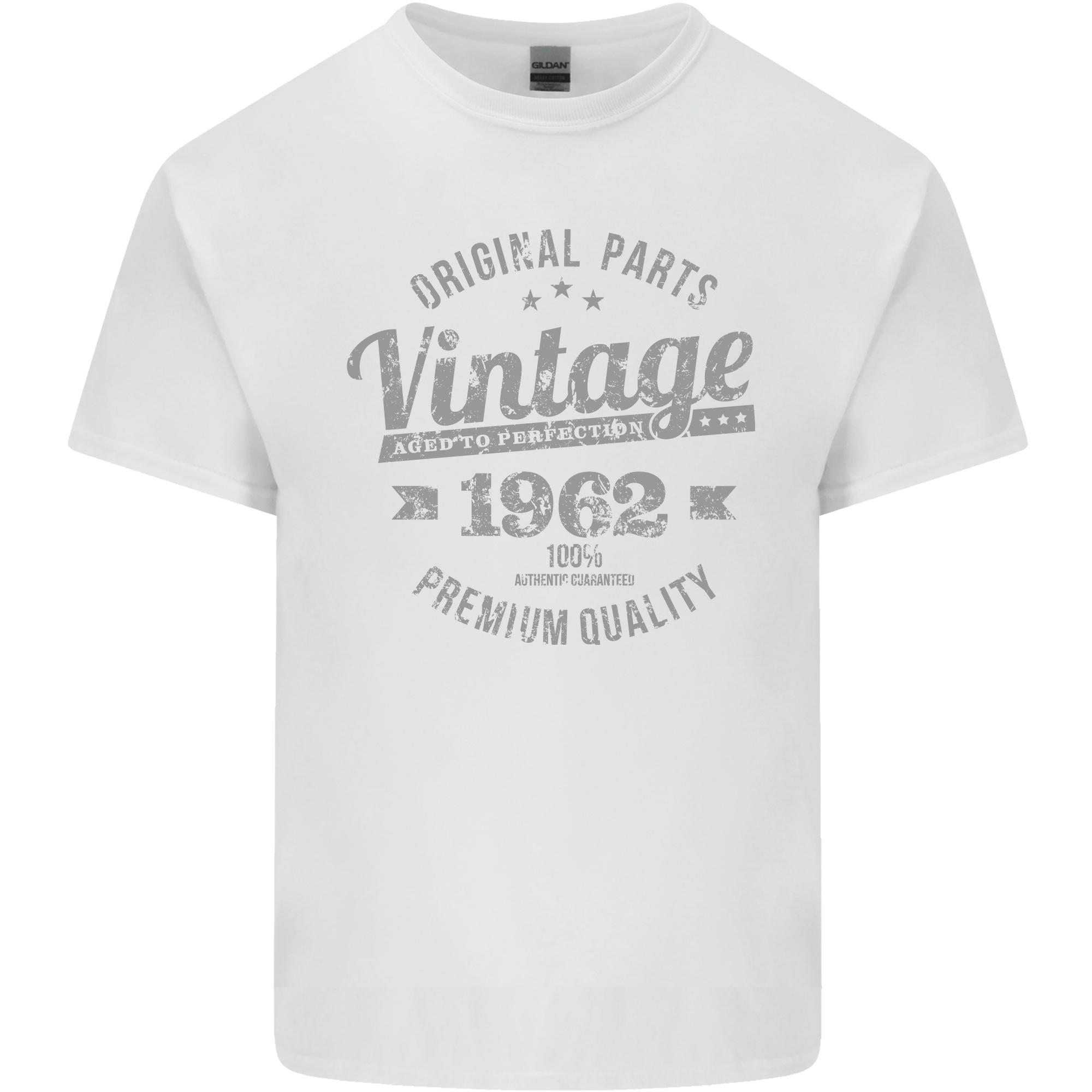 Vintage Year 64th Birthday 1962 Unisexs Light Cotton TShirt White S