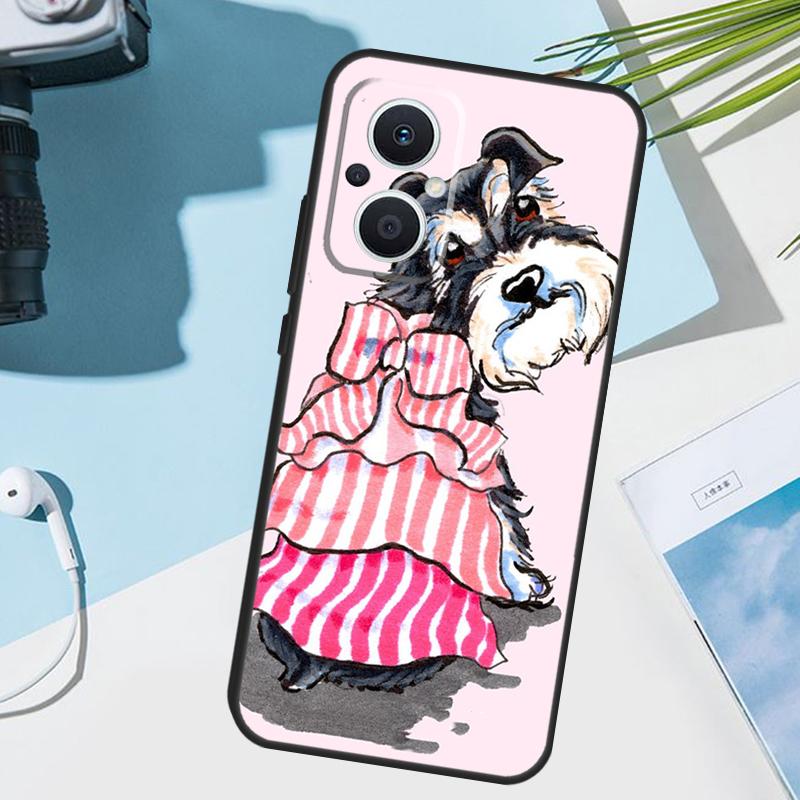Miniature Schnauzer dog art Cover For OPPO Reno 7 8 Lite 10 12 13 14 Pro 11 F 12F 13F 14F OPPO Find X8 X5 X6 X9 Pro Case