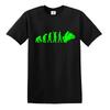 Evolution of man to kawasaki tshirt ninja motorbike super bike mens ladies top