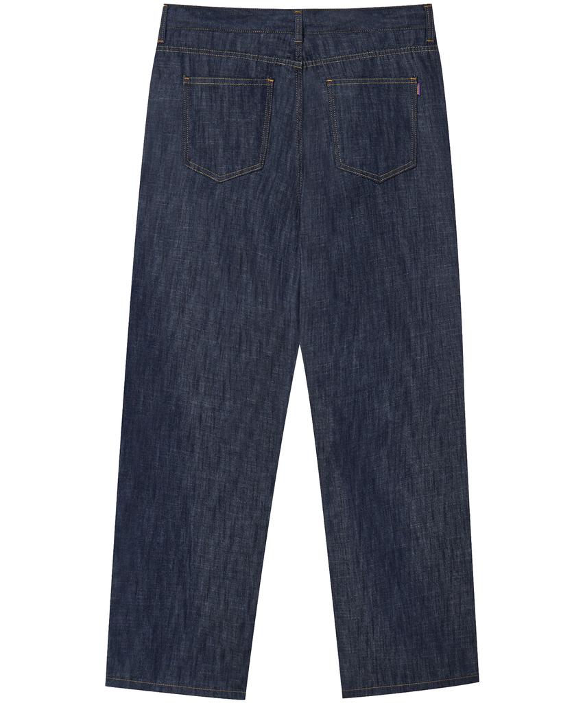 Lapper [Set][Summer][Non-Fade] Denim Work Shirt Long Sleeve Set-Up Ver.1 - Deep Blue