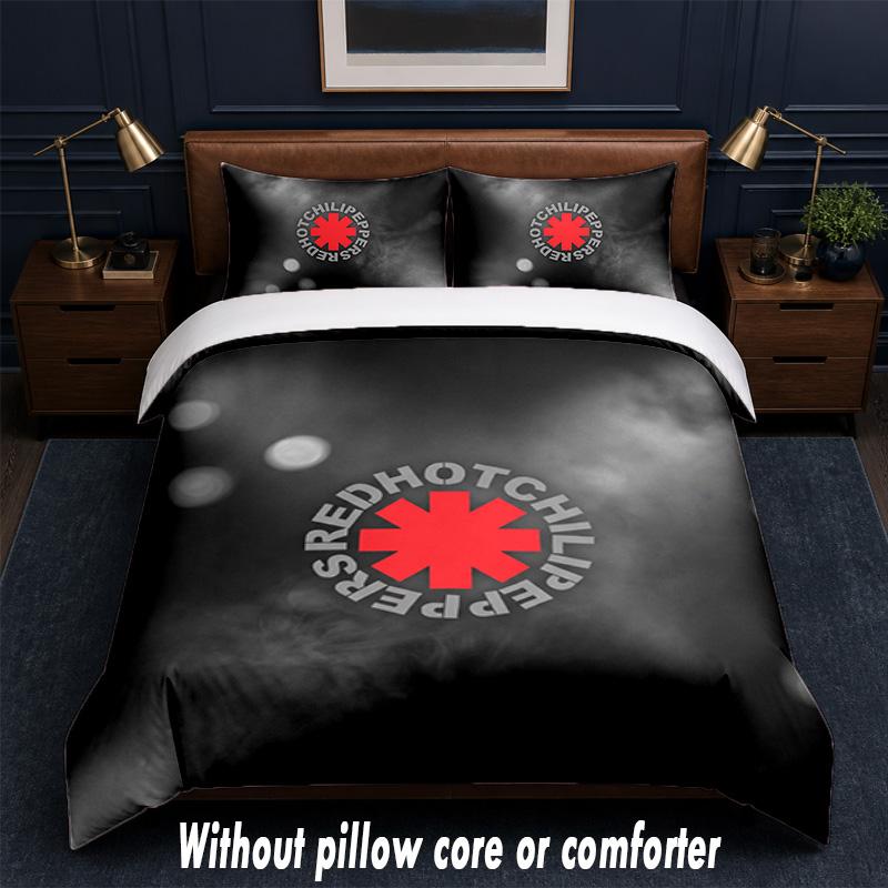 Set Biancheria da Letto Design Red Hot Chili Peppers 1 Copripiumino + 2 Federe Morbido Traspirante Biancheria da Letto per la Casa