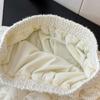 Elegant French-Style Lace-Trim High-Waisted A-Line Skirt for Women - Autumn/Winter Collection