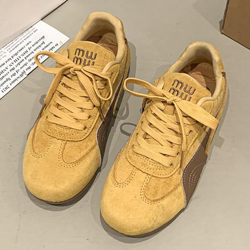 Fashion Soft Faux Suede Sneakers Women Autumn Winter 2025 Mix Color Lace Up Sports Shoes Woman Sewing Lightweight Casual Shoes Mujer