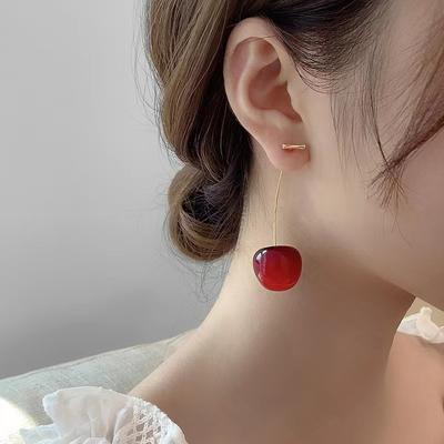 Cute Cherry Fruit Acrylic Earrings Able Sweet Cherry Earrings For Women