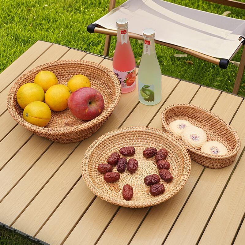 Handmade Woven Rattan Storage & Picnic Basket