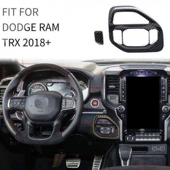

Carbon Fiber Control 4wd Adjust Button Cover Trim For Dodge Ram 1500 TRX +