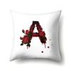 Red Rose English Letter Printing Pattern Cushion Cover Home Living Room Sofa Decoration Square Polyester Pillow