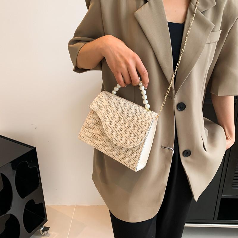 Chic Minimalist Pearl Bag Elegant Fashionable Handbag Stylish Shoulder Crossbody Purse