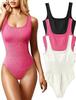 2024 Women's U-Neck Sleeveless Tank Top Bodycon Bodysuit