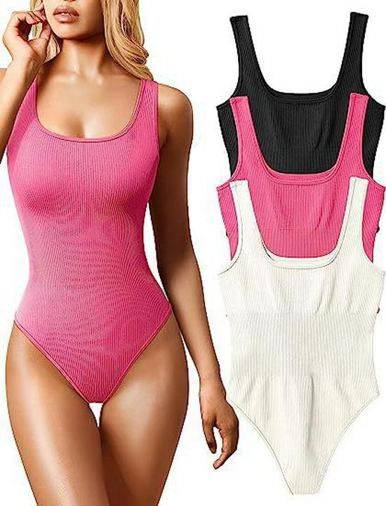 2024 Women's U-Neck Sleeveless Tank Top Bodycon Bodysuit