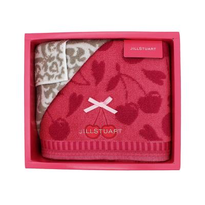 JILLSTUART Towel Museum Towel Gift Set (Pink and White) - Includes Towel Handkerchief and Bath Towel (Product Code: 58-3159300)