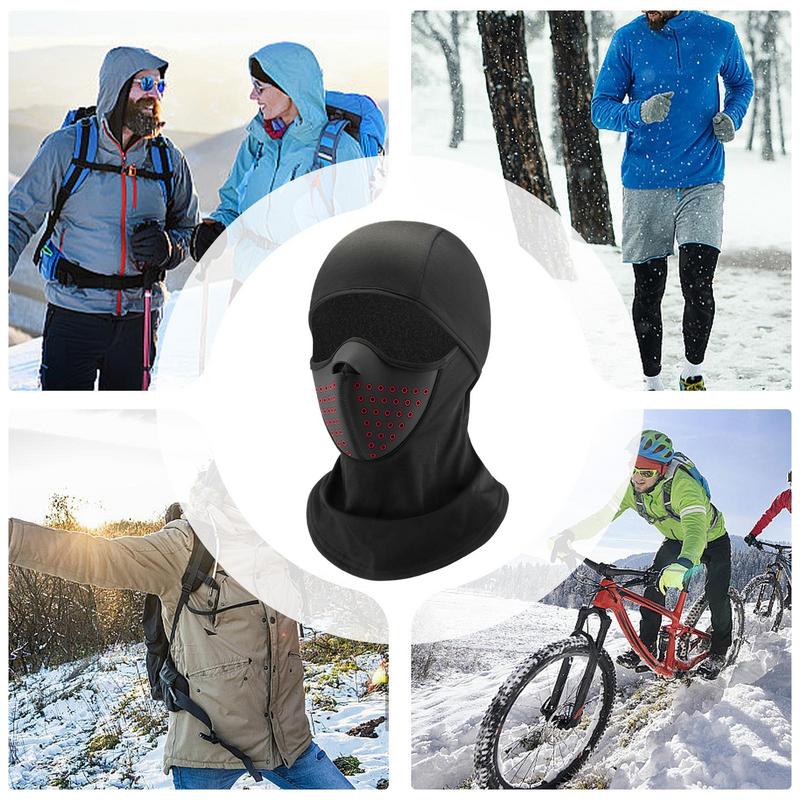 Couvre-visage d'hiver pour hommes Écharpe d'hiver Chauffe-cou Couvre-visage de moto Respirant Hommes Ski Hiver Chauffe-cou intégral pour