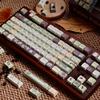 Matcha Flavor Sticker Theme Keycap Xda Cherry Pbt Five-Sided Thermal Sublimation 136Keys Keycap Set